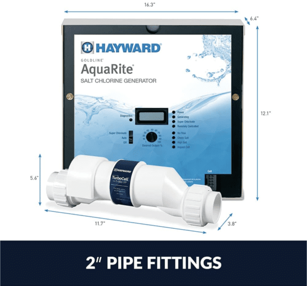 Hayward W3AQR15 AquaRite 2 pipe fittings.